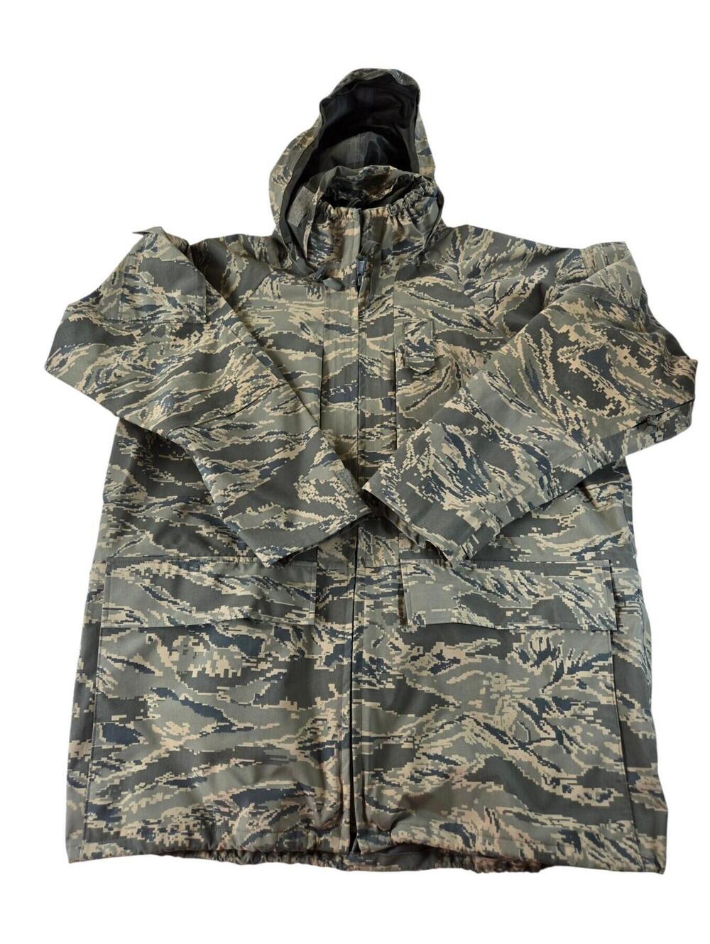 Propper APECS Mens Large Long Parka Jacket Gore Seam Camo Hooded Waterproof